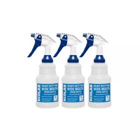 Ecolab 744110147308 32 Oz. Heavy-duty Pro Wide Mouth Bleach Resistant Spray Bottle 3-pack