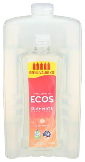 Ecos 749174095350 Hypoallergenic Dishmate 1 Count Grapefruit 80 Oz