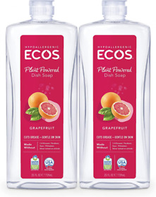 Ecos Hypoallergenic Dish Soap Natural Grapefruit 25oz By Earth