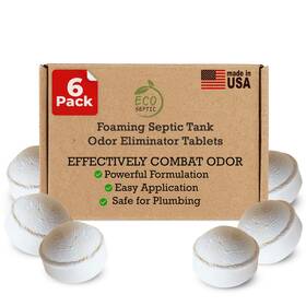 Ecoseptic 198715006506 Septic Tank Odor Eliminator Tablets - Drain Field Neutralizer 6 Week