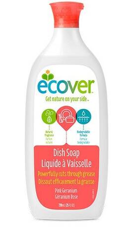 Ecover 728997500081 Liquid Dish Soap Pink Geranium 25 Fl Oz