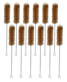 Ch0204fpk12 Eisco 12pk Bristle Cleaning Brushes With Fan-shaped Ends 11.25 Inch - Twisted Stainles