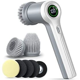 Electric Spin Scrubber Cordless Power With 4 Replaceable Brush