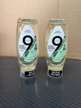 Elements 030772071175 9 Eucalyptus Scent Liquid Dish Soap 15 Oz Lot Of 2 Easy Squeeze No Flip