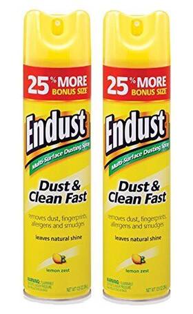 Endust 886449508303 Inch Multi-surface Dusting And Cleaning Spray Lemon Zest 12.5 Ounce Pack Of 2