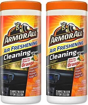 10260b Energizer Holdings Inc. Car Interior Cleaner Wipes Cleaning With Orange Cleans Dirt And Dust
