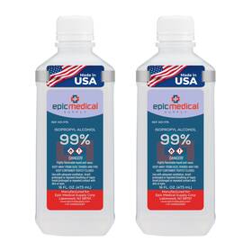 613-1178 Epic Medical Supply 99% Isopropyl Alcohol 99 Percent Rubbing 16 Oz. Bottle G