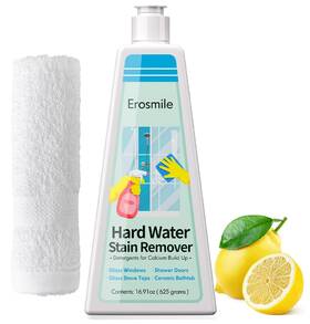Water-01 Erosmile Hard Water Stain Remover Shower Glass And Door Cleaner Removes Calcium