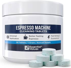 Essential Values 759754389106 Espresso Machine Cleaning Tablets 30