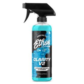 Ethos Handcrafted Car Care 750258798906 Clarity V2 Ceramic Glass Cleaner And Water Repellent Streakfree Window Cle