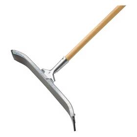 Ettore 705353253003 Industrial Curved Floor Squeegee With Scraper Edge Galvanized Steel 24 Inch