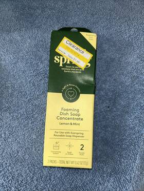 003025014 Ever Spring Everspring Foaming Dish Soap Concentrate Lemon And Mint Refillable Sustainable