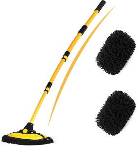 Ybmop-2 Everrush 56.7 Inch Car Wash Brush Mop Kit Microfiber Washing Sponge Mitt With Long Handle