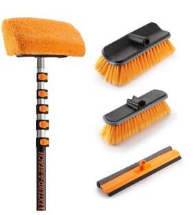 P8-24 Extend-a-reach 30-foot Exterior House Cleaning Brush Set With 5-24 Ft Telescopic Extension Pole