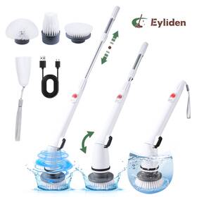 Ddygs-1 Eyliden 360 Electric Spin Scrubber Cordless Cleaning Brush With Extension Rod F