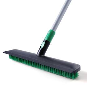 Fsz33 Eyliden X-large Floor Scrub Brush 2 In 1 Scrape Brushes With Rubber Squeegee 55.3 Inch