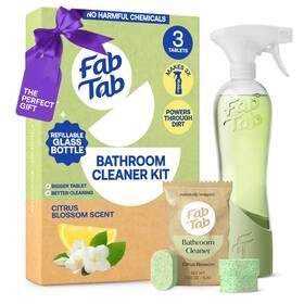 Fab Tab 298003870361 Bathroom Cleaner Starter Kit - Natural Cleaning Products Household