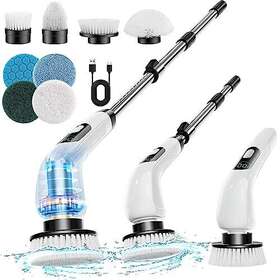 Fader 630504352307 Electric Spin Scrubber 2023 New Cordless Shower With 8 Replaceable Brus