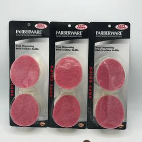 83328-93 Farberware 6 Soft Gifts Soap Dispensing Dish Scrubber Refills