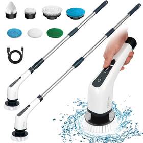 Ans-8050-us Fari Electric Spin Scrubber Cordless Cleaning Brush With 7 Replaceable Head