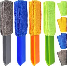 Featherduster 797427214317 4 Pack Microfiber Blinds Duster Removable And Washable Sleeves Cleaner For W