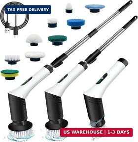 Ferbana 721348848528 Spin Scrubber 9-in-1multifunctional Cleaning Brush With Detachable Handle 9 Repl
