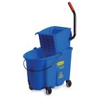 Fg758888blue Rubbermaid Wavebrake Quart Side Press Wringer Combo 086876176506