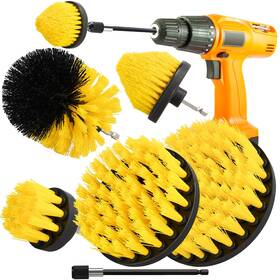 Fg-0008 Fgbnm 6pcs Drill Brush Attachment Set 5pcs Scrubber Brushes With 1pcs Extend Long