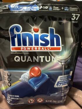Finish 051700206131 Lot Of 2 Quantum 37ct Dishwasher Detergent - Powerball 74 Count Total