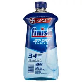 Finish 051700790388 Jet-dry Rinse Aid 3 In 1 Ultimate Drying 32 Oz Dishwasher And