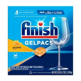 Finish 051700897308 All In 1 Gelpacs Orange Dishwasher Detergent 84 Count Packaging May Vary