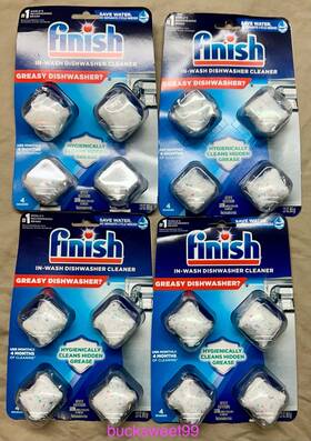 Finish 051700997336 In-wash Dishwasher Cleaner Tablets - Sealed Packs 16 Total