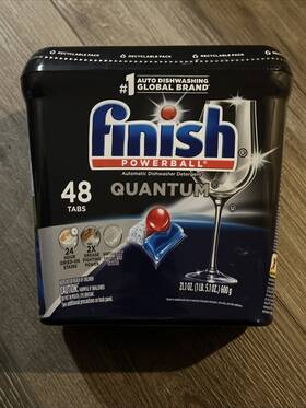 Finish 051700998883 Powerball Quantum Dishwasher Dishwashing Detergent 48 Tabs Nib Sealed