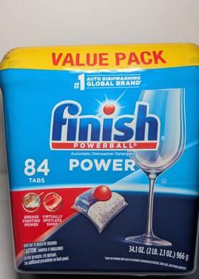 3306960 Finish Powerball Dishwasher Detergent Tabs 84 Count Value Pack Fresh Scent New