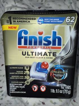 5170099830 Finish Ultimate Dishwasher Detergent- 62 Count - Dishwashing Tablets Dish Tabs