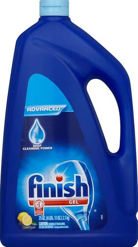 Finish 711181482980 Dishwasher Detergent Gel Liquid Lemon Scent 75oz