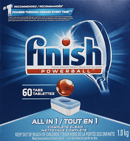 Finish All-in-one Dishwasher Detergent Powerball Tablets Fresh Scent 54 Count