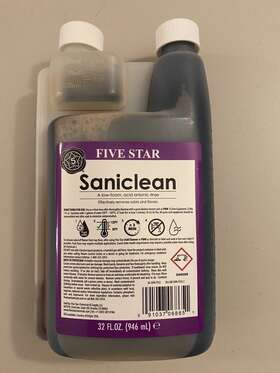 Five Star Chemicals 091037068651 Saniclean 32 Oz Acid Inionicrinse For Food Applications