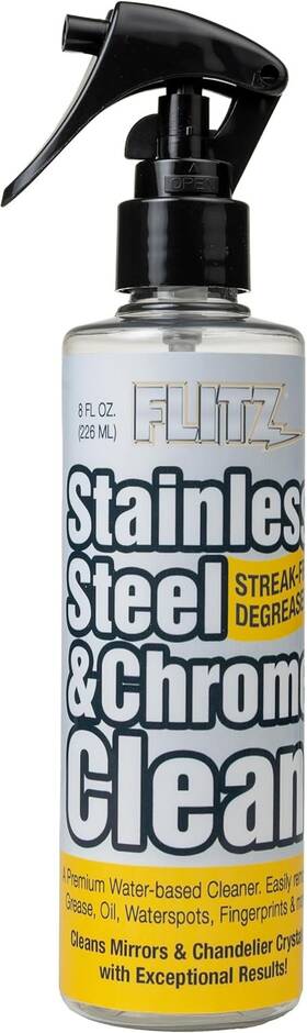Sp01508 Flitz Stainless Steel And Chrome Cleaner New 8oz/236 Spray Bottle See Video