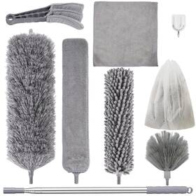 B0dknsq2hq Foitle Dusters For Cleaning 9 In 1 Kit 100 Inch Feather With Extension Pole Retractable