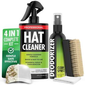 Fortivo 061041280405 4-in-1 Professional Hat Cleaning Kit - Removes Dirt And Stains Gentle Cle
