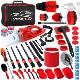 Uweb-089 Fortunings Jds 55pcs Car Detailing Kit Interior Cleaner With High Power Handheld Vacuum