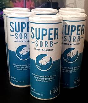 Fresh Products Llc 760034356039 6 Super Sorb Instant Absorbent 12 Oz Lemon Scent Liquid Spill
