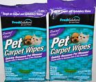 Fresh Solutions Pet Carpet Wipes Stain Remover Lot Of 2 30 Per Pack 076453700781