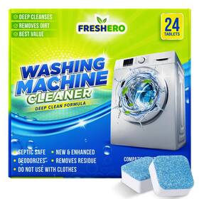 Freshero 061015000015 Washing Machine Cleaner Tablets 24pack Inch Powerfully Deep Clean Descale And Deodo