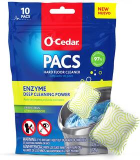 172400 Freudenberg Household Products Lp O-cedar Pacs Hard Floor Cleaner Crisp Citrus Scent 10 Count 1-pack Made Wit