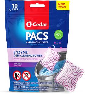 172402 Freudenberg Household Products Lp O-cedar Pacs Hard Floor Cleaner Lavender Scent 10 Count 1-pack Made With Na