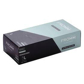 F9112 Fromm Fomm Color Studio Disposable Powder-free Nitrile Gloves Large Black