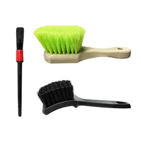 Fsturios-4445rd Fsturios 3 Pcs Wheel Rim And Tire Brush Set Scratch-free Soft Stiff Bristle