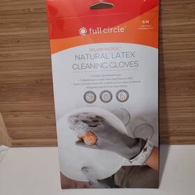 Fci6128cy-m Full Circle Splash Patrol Natural Latex Cleaning Gloves S/m Grey 1 Pair-sealed